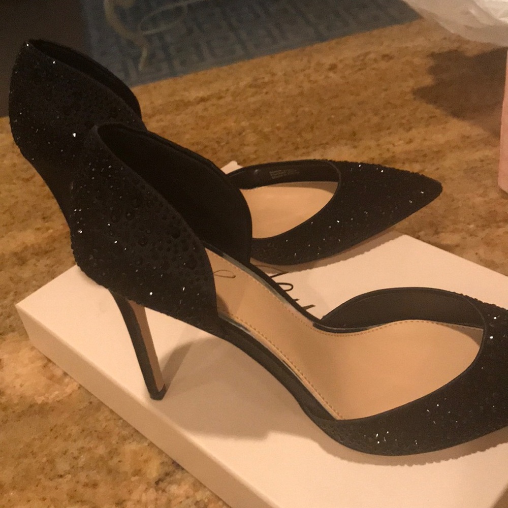 Badgley mischaka black heels